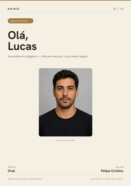 Capa de exemplo do relatório Hairis